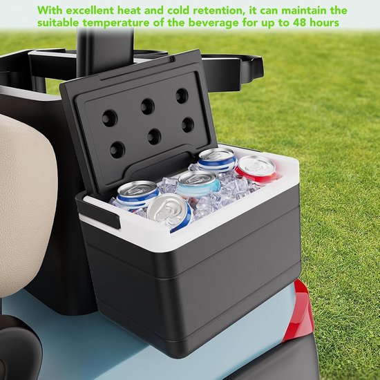 IJskoeler Trolley - Koelbox Wagen - Drankjes Koel Houden - Superieure Isolatie - 6L Capaciteit - Zwart — afbeelding 4