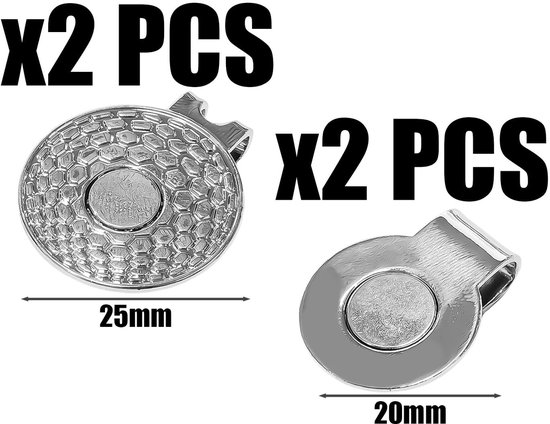 Dailygoods- Cap Clips Magnetisch - Golf Accessoires - Verstelbaar - Metaal - 4 Stuks - Geschikt Voor Hoeden/Zakken/Riemen - Golfaccessoires van Dailygoods — afbeelding 5