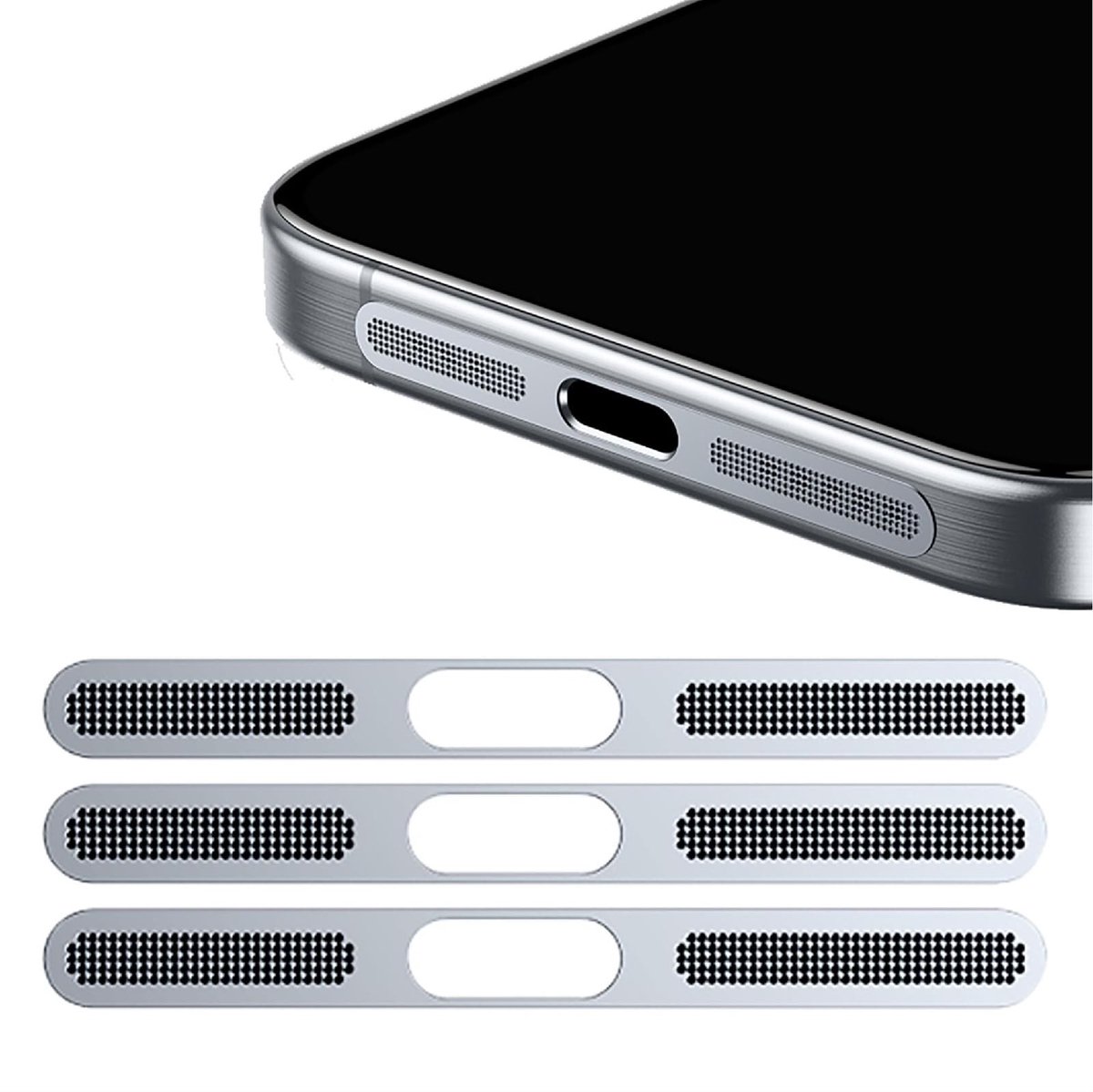 Dailygoods - Stofbeschermingsstickers voor iPhone 17, Set van 3