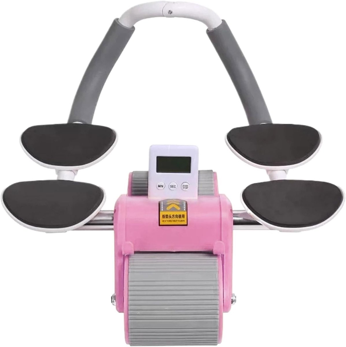 Buikspierwiel - Core trainer - Krachtige core training - Automatische rebound functie - 1.5 kg - Roze