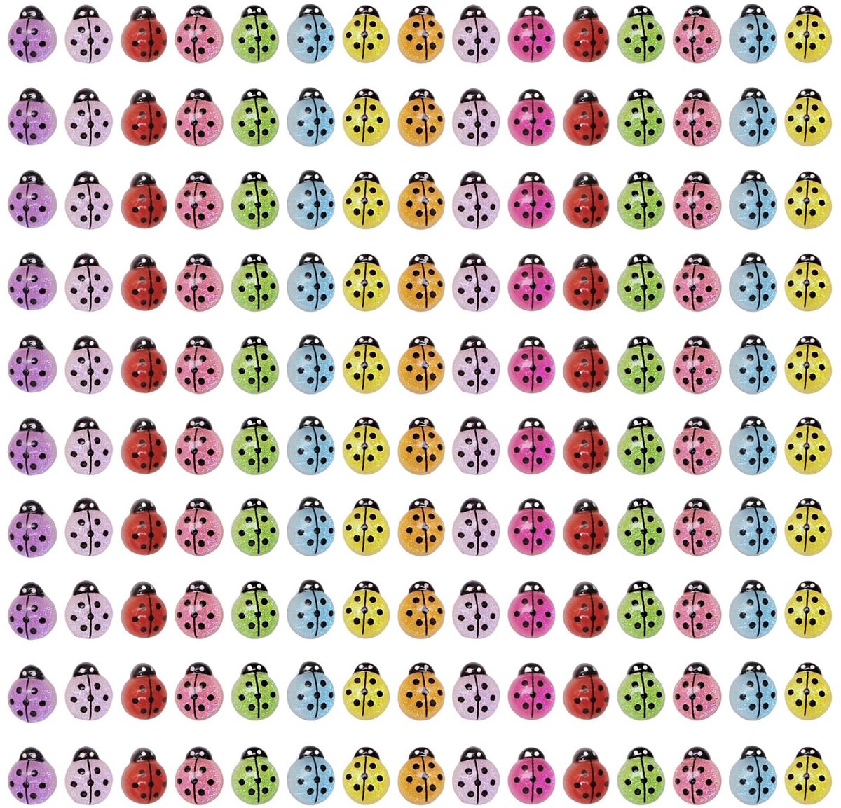 Dailygoods- Lieveheersbeestje Ornament 150 Stuks - Decoratieve Mini Dier Decoraties - Creatieve Hars Poppen - DIY Handwerk Accessoires - Micro-Landschap Decoraties - Duurzaam Plastic - Decoratie