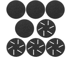 Dailygoods- Slijpkoppen 8 Stuks - 100/60 Grit - Compatibel met Asiaark - Duurzaam ABS-kunststof - Diameter 37 mm - Verbeterde Voetverzorging - Pedicurekoppen