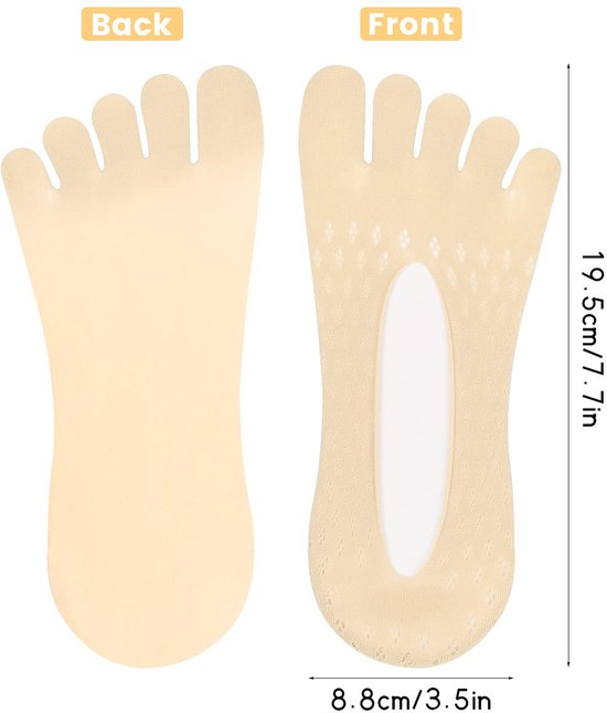 Solidchoice- Teensokken Ademend - 5 Paar Compressiekousen - Antislip - Orthopedische - Voor Pilates/Yoga - Materiaal Fluweel - Compressiesokken van Solidchoice — afbeelding 3