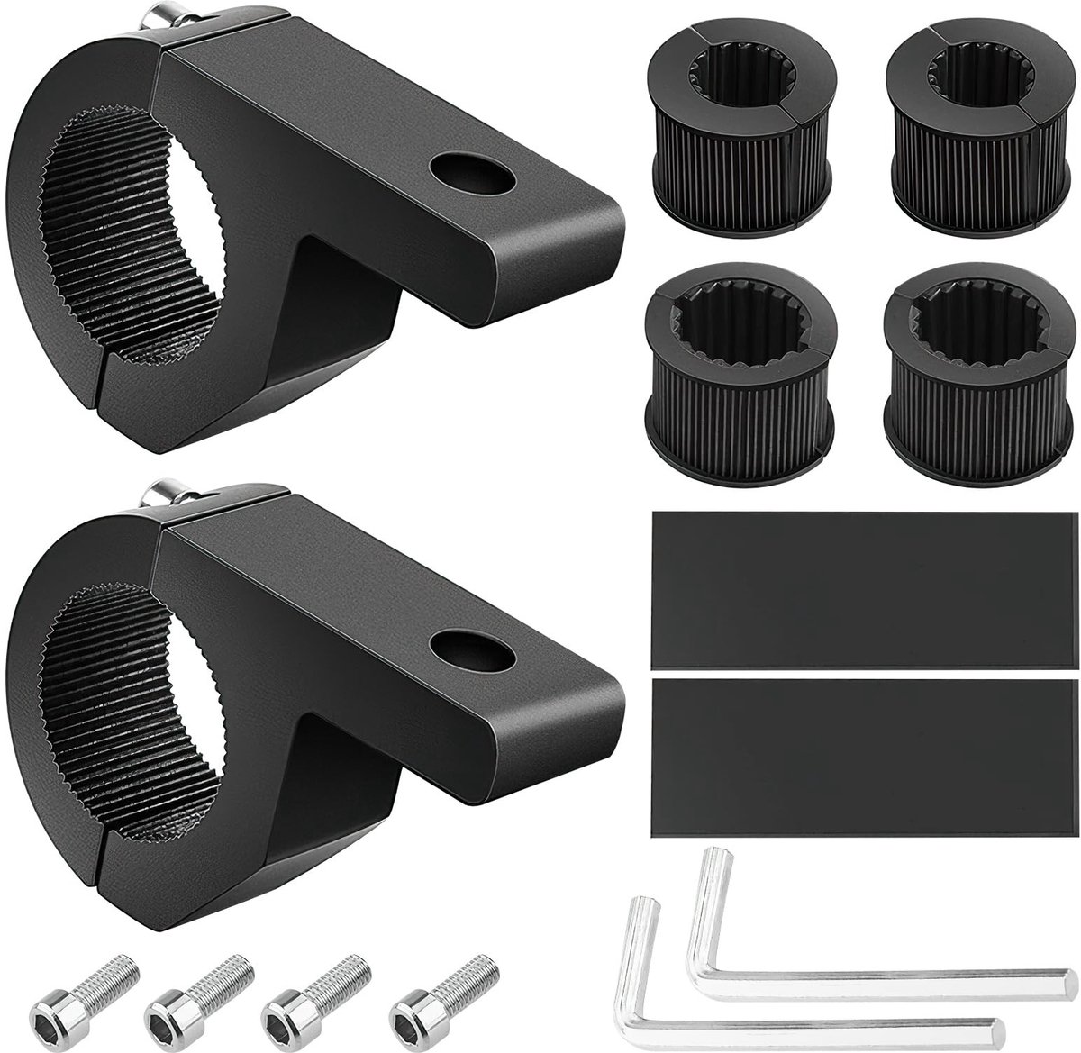 Dailygoods- Montagebeugel 2 Stuks - Universeel voor Lichtstrips - Aluminiumlegering - Antislip Rubberinzetstuk - Schokbestendig - Hittebestendig - Afmetingen 77 x 50 x 20 mm - Lichtbeugel