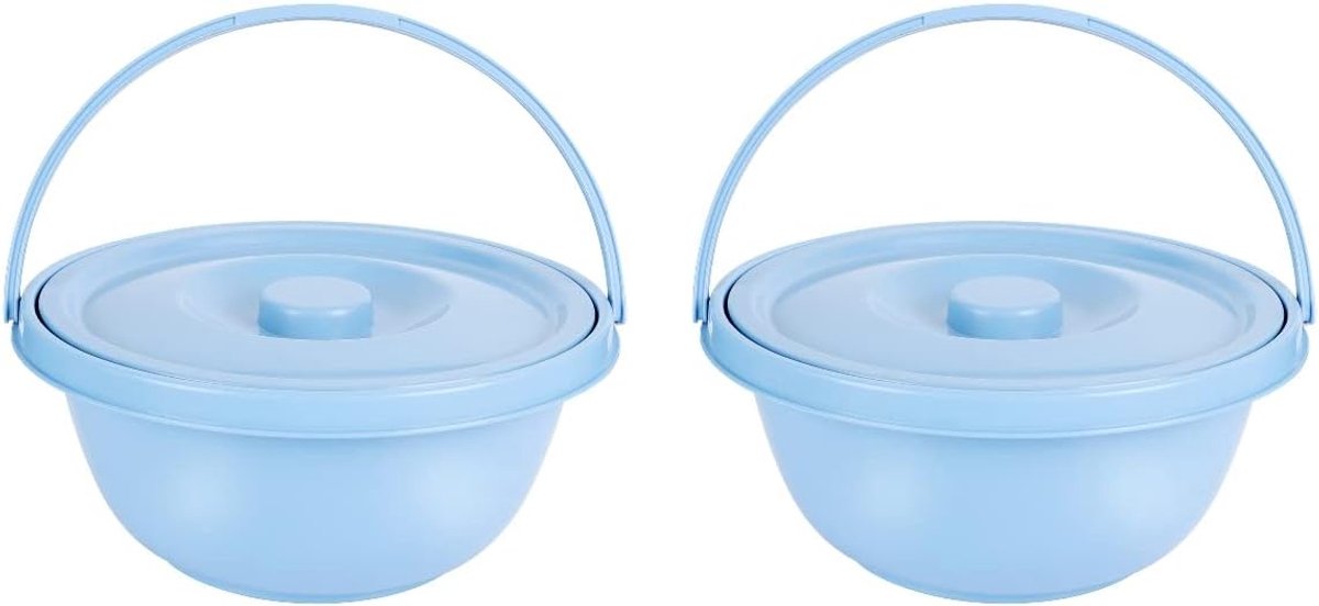 Urinoirpot met deksel - Plasfles urinepot - Thuiszorg mobiliteit - Draagbaar handvat - 28 cm - Grijs