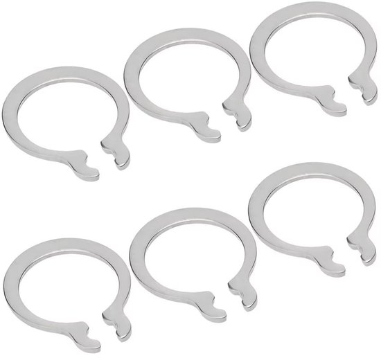Dailygoods- Circlips 304 Roestvrij Staal - Borgringen Assortiment - Borgringtang Vereist - C-Clips - Snap Rings - 200 Stuks - Borgring van Dailygoods — afbeelding 5