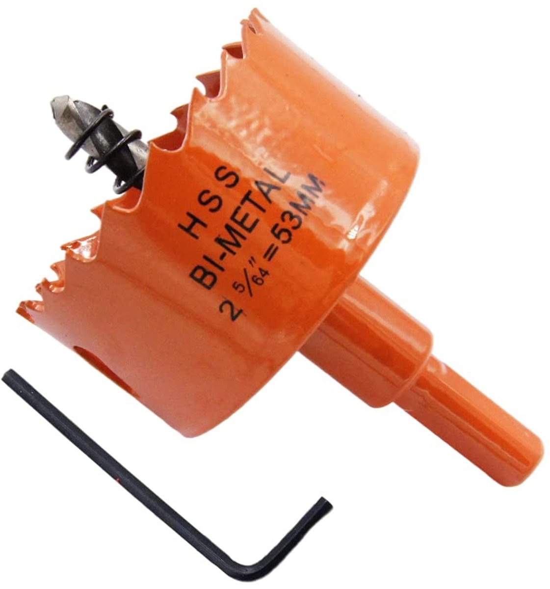 Dailygoody - Boorzoor 53 mm - Boren in hout en kunststof - Hoogwaardige snijcapaciteit - Oranje - Duurzaam en scherp - Voor professioneel gebruik - Ge