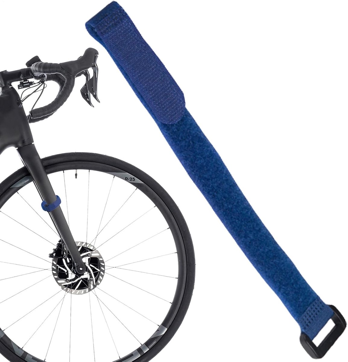 Fietsband - Bevestigingsriem - Fietsen - Verstelbaar Klittenband - 20 x 200 mm - Blauw