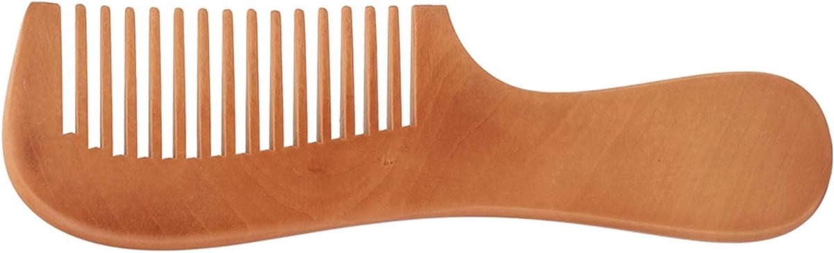 Houten Baardkam voor Thuisgebruik - Ergonomische Kam met Mellow Tanden voor Effectief Ontklitten en Stylen van Haar voor Mannen en Vrouwen