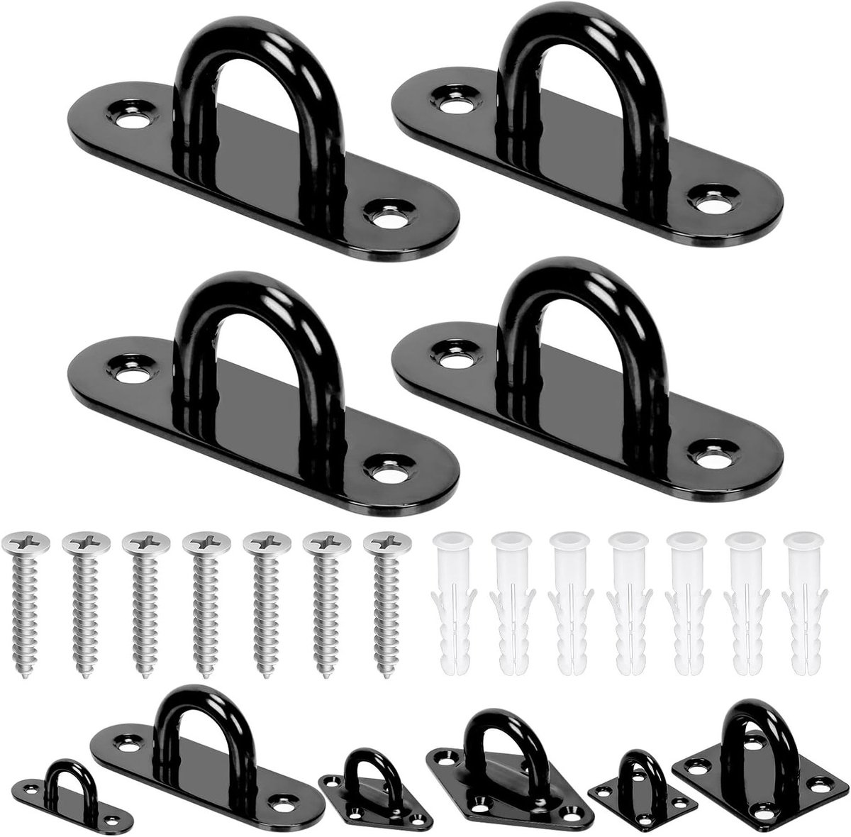 20 stuks M5 RVS Ovale Oogplaten en Heavy Duty Plafondhaken voor Montage en Ophangen van Hardware