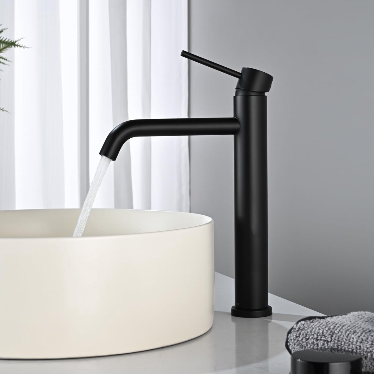 Dailygoods - Hoogwaardige Wastafelkraan - Mat Zwarte Mengkraan voor Badkamer