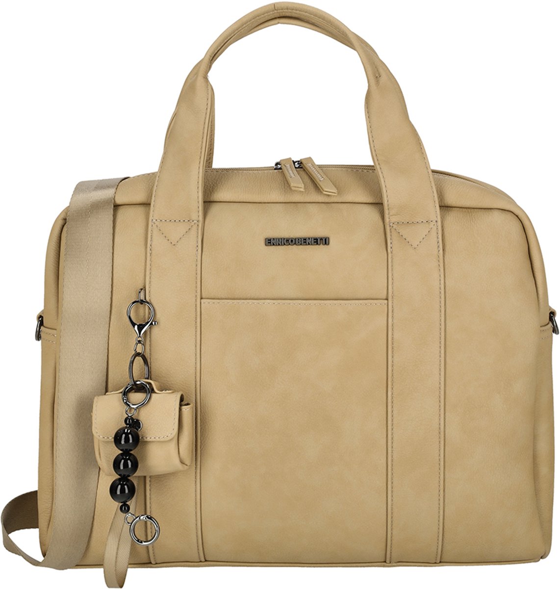 Enrico Benetti Taylor Dames laptoptas - 15 inch - Werktas A4 - Kunstleer - Taupe