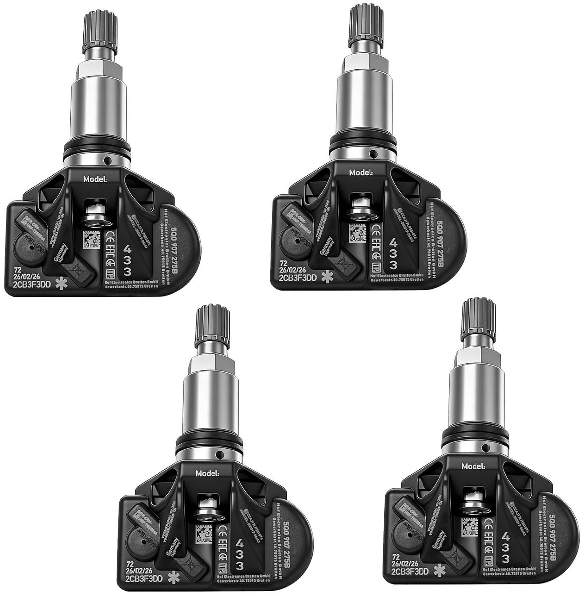 Banden Sensor - TPMS Sensor - Veilig Rijden - Real-time Monitoring - 433MHz - Zwart