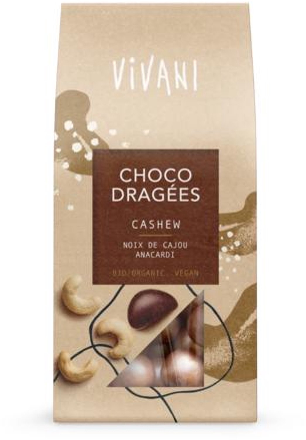 Vivani Choco dragees cashew bio 75 Gram