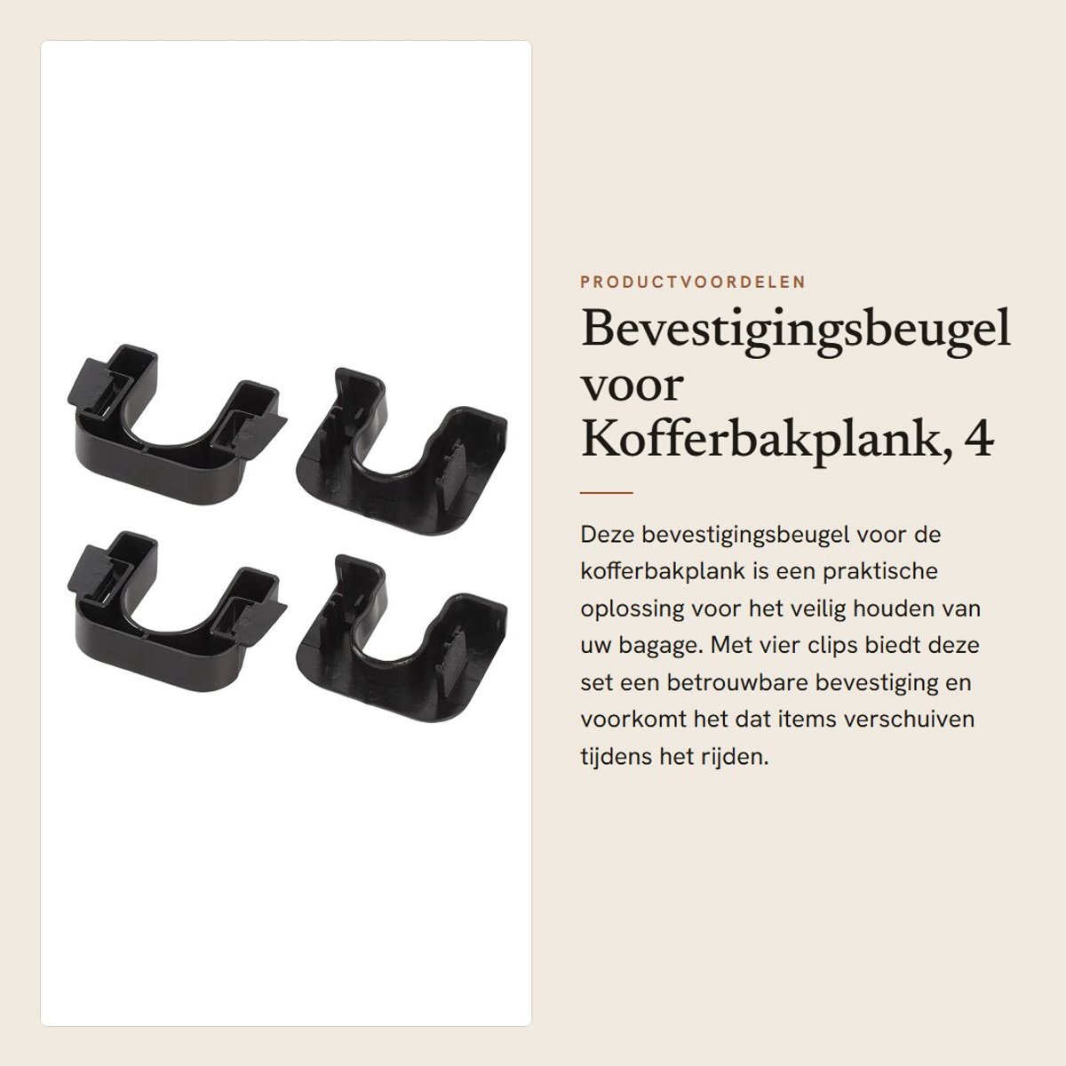 Dailygoods- Bevestigingsbeugel voor Kofferbakplank - 4 Stuks - Achterste Pakketplankbehoud Clip - Vervanging voor MK7/MK8/MK3 - Compatibel met Diverse Voertuigen - ABS Materiaal - Auto Clip