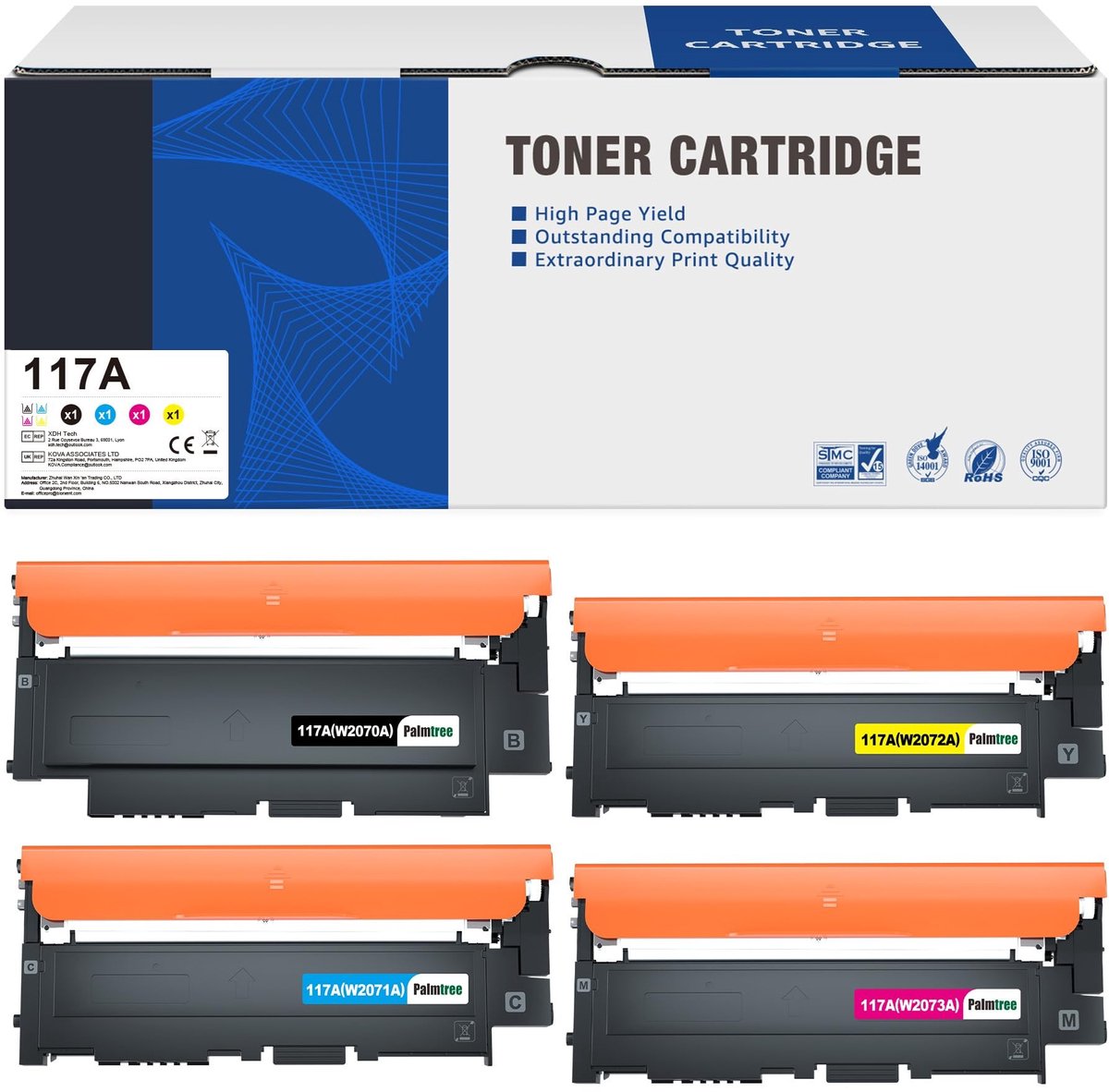 Dailygoods- Toner 117A - Compatibel - Hoge kwaliteit - Geschikt voor laserprinters - Duurzaam - Eenvoudige installatie - Printcartridge