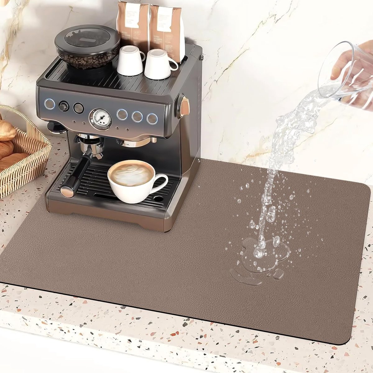 Dailygoods - Afdruipmat voor Koffiezetapparaat - 40x50cm Super Absorberend