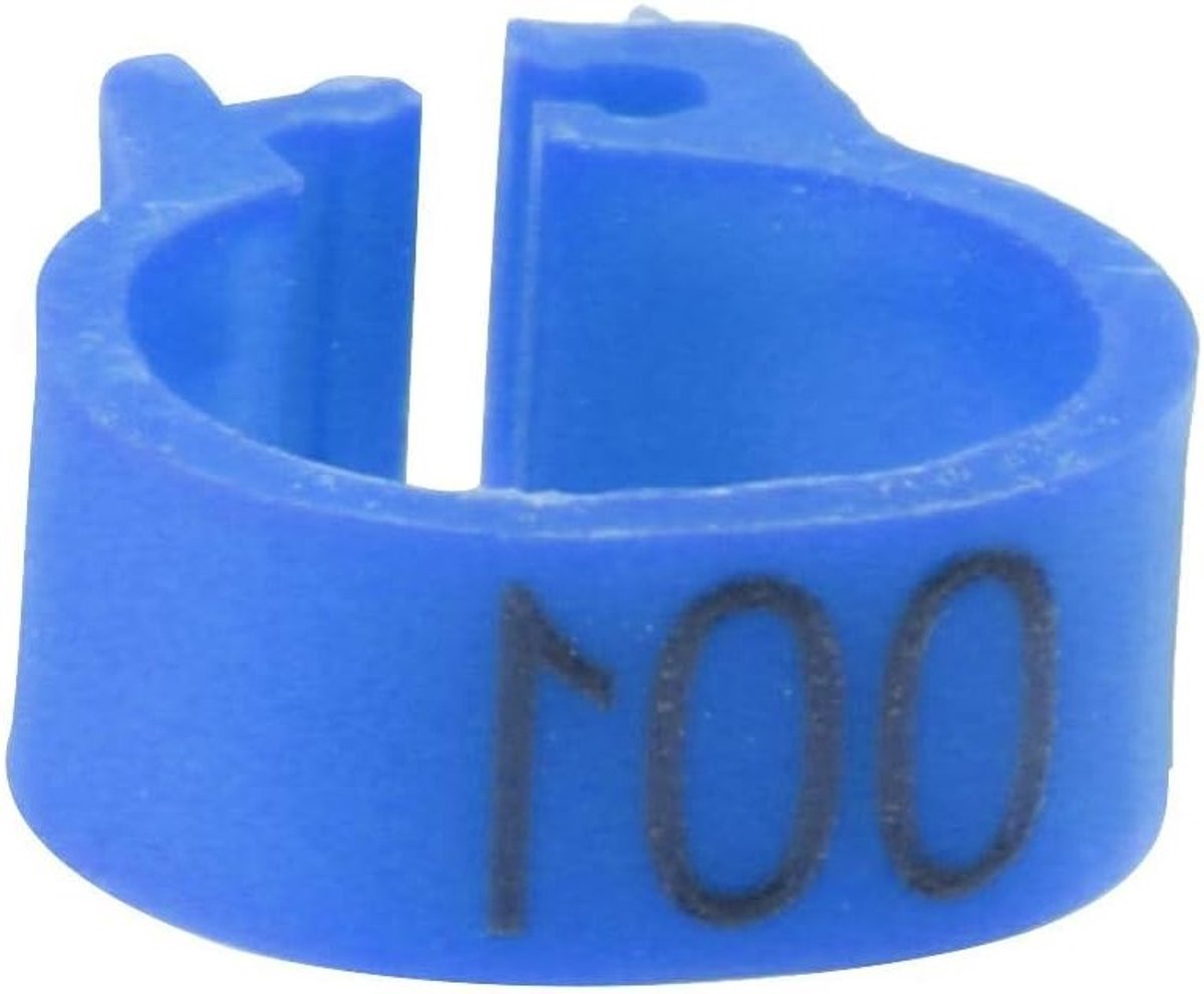 100 Stuks Kleurige Plastic Beenringen voor Vogels, Kippen, Eenden en Kuikens - Clip-on Legbanden
