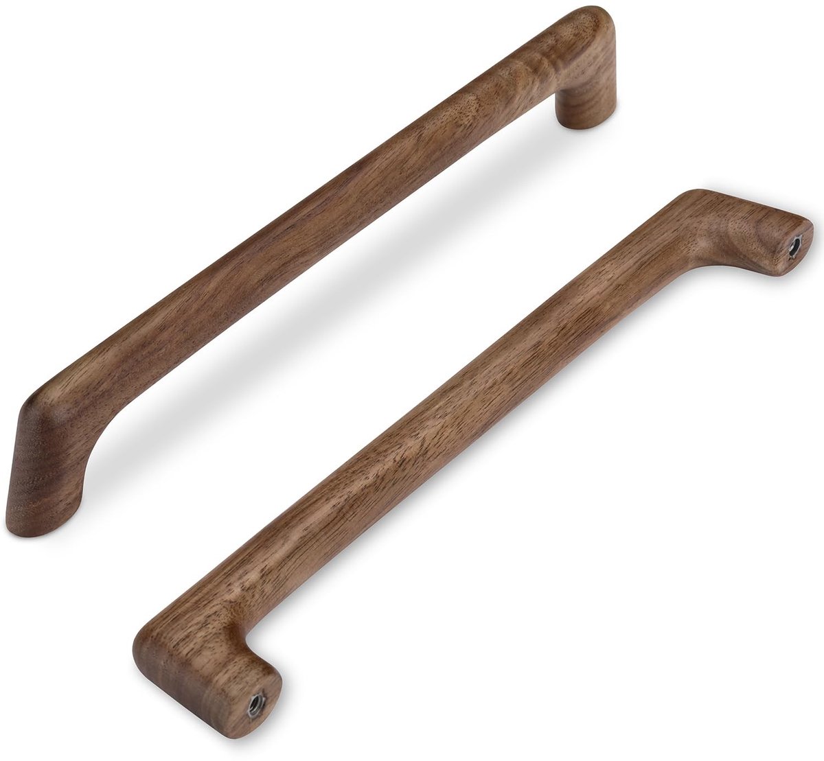 Dailygoods- Meubelhandvat 6 Stuks - Houten Handgreep - Gatafstand 160mm - Totale Lengte 179mm - Walnotenhout - Duurzaam Ontwerp - Deurgreep