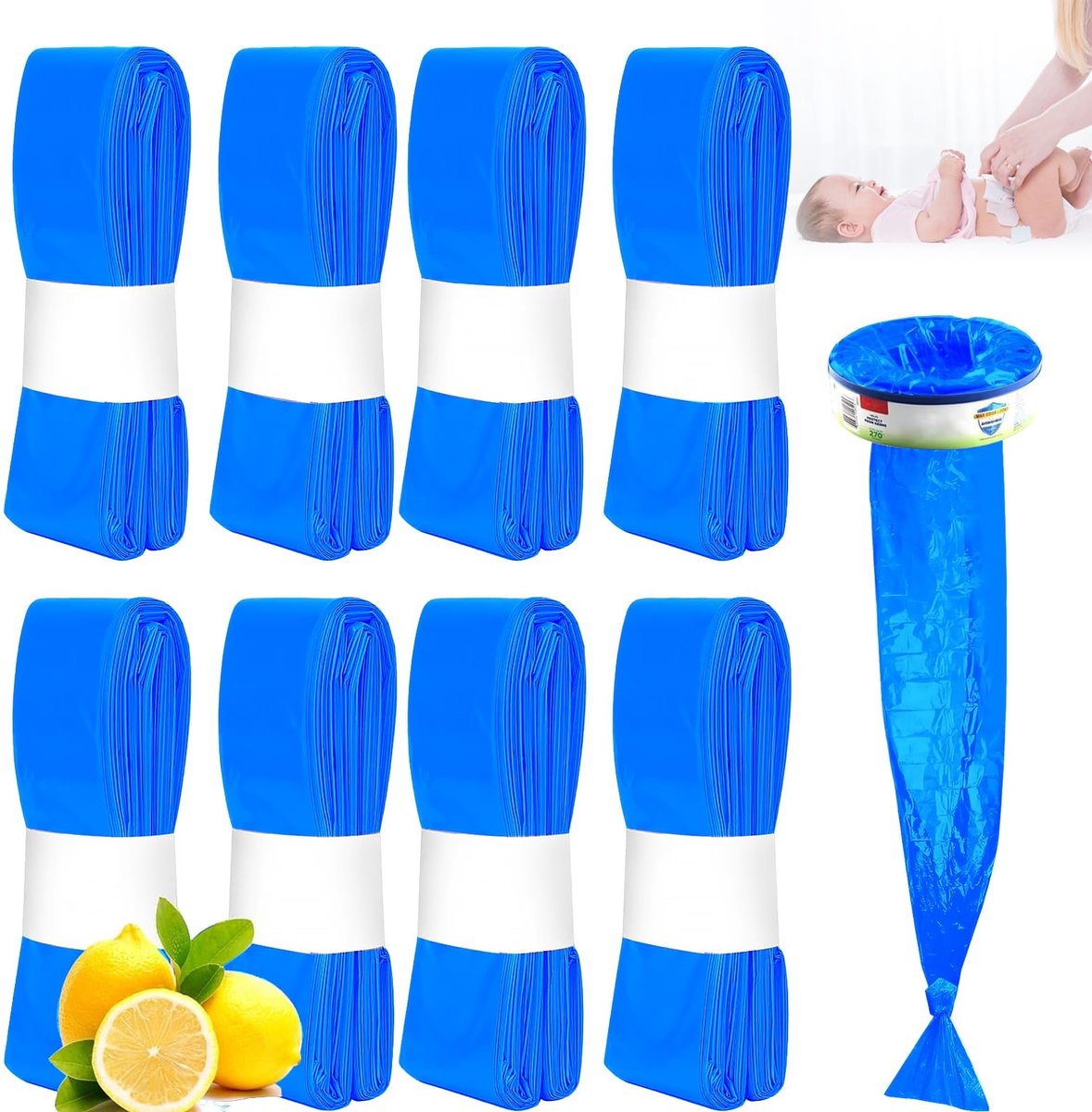 Dailygoods- Luiervoerzakken 10 stuks - Beschermlagen 7 - Compatibel met Tommee Tippee - Twist & Click - Litter Locker II - Navulverpakking - Luiertas