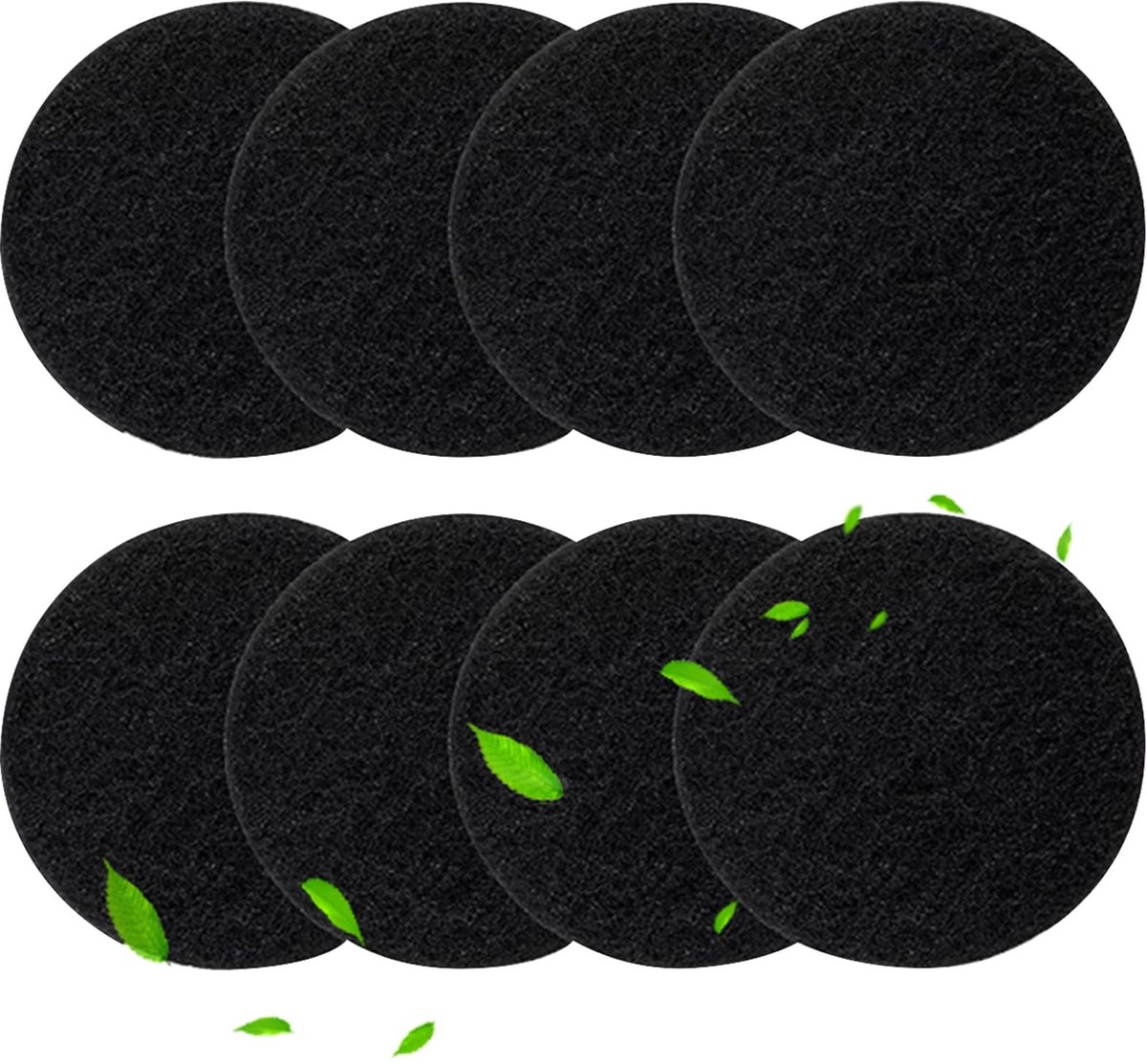 Dailygoods- Actieve Koolfiltermat 8x - Compatibel met Pluggit EV100/EV200/EV500/REV150 - Ø 140 mm - Wasbaar - Hoogwaardig Polyurethaan - Duurzaam en Kostenefficiënt - Filtermat