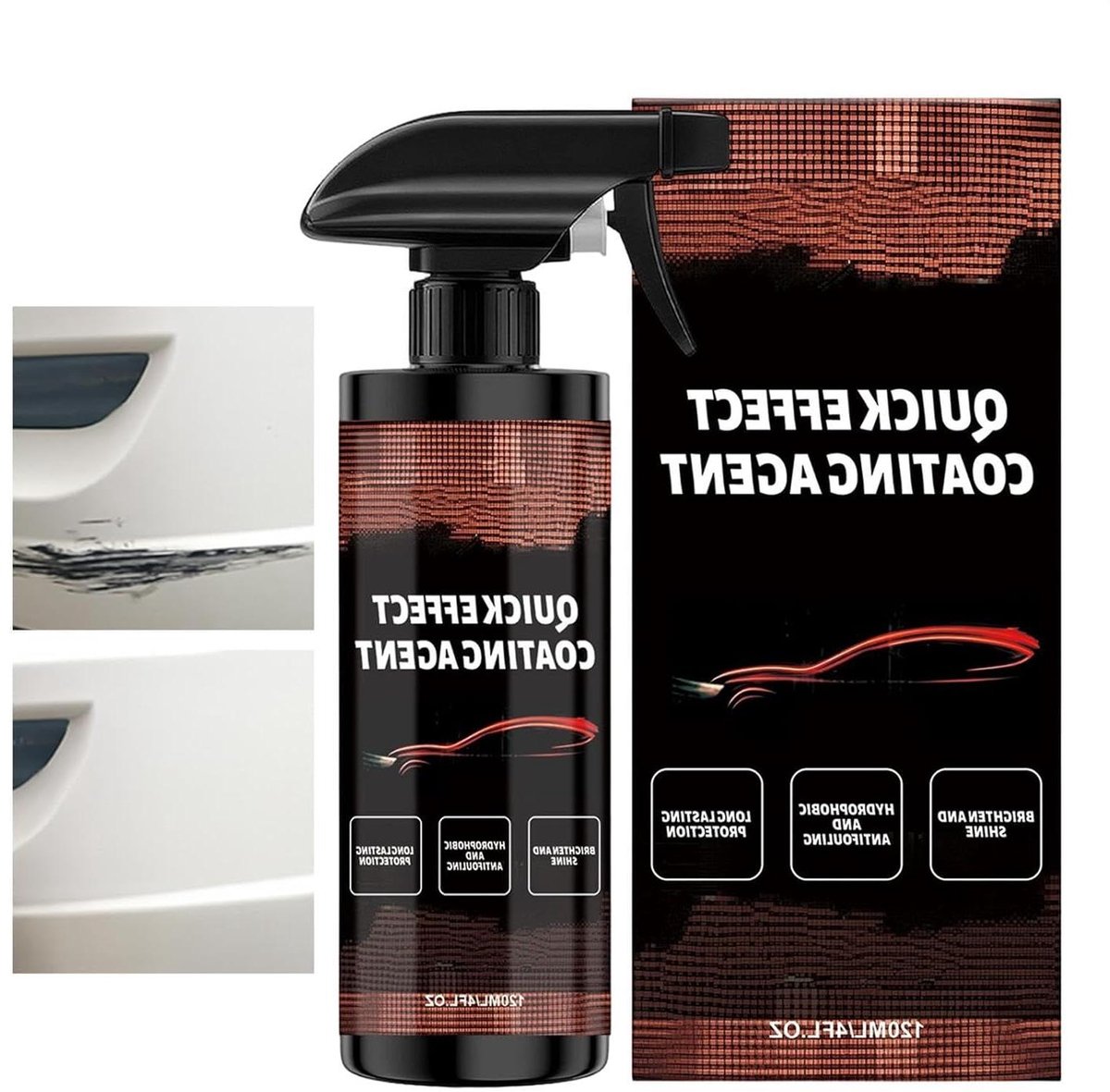 Snelwerkend Coatingmiddel - Hydrofobe Lakreiniger - Voertuig Beschermen - Nano-polymeer Keramische Bescherming - 120ml - Transparant