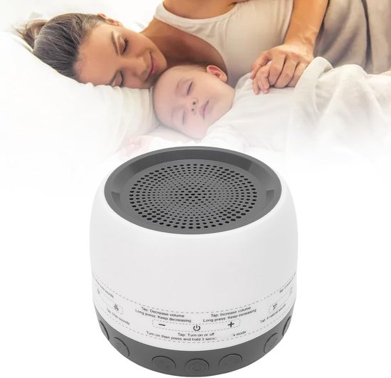 White Noise Machine - Sound Machine - Baby Slaap Hulp - 13 Kalmerende Geluiden - 9.7 cm - Wit — afbeelding 5