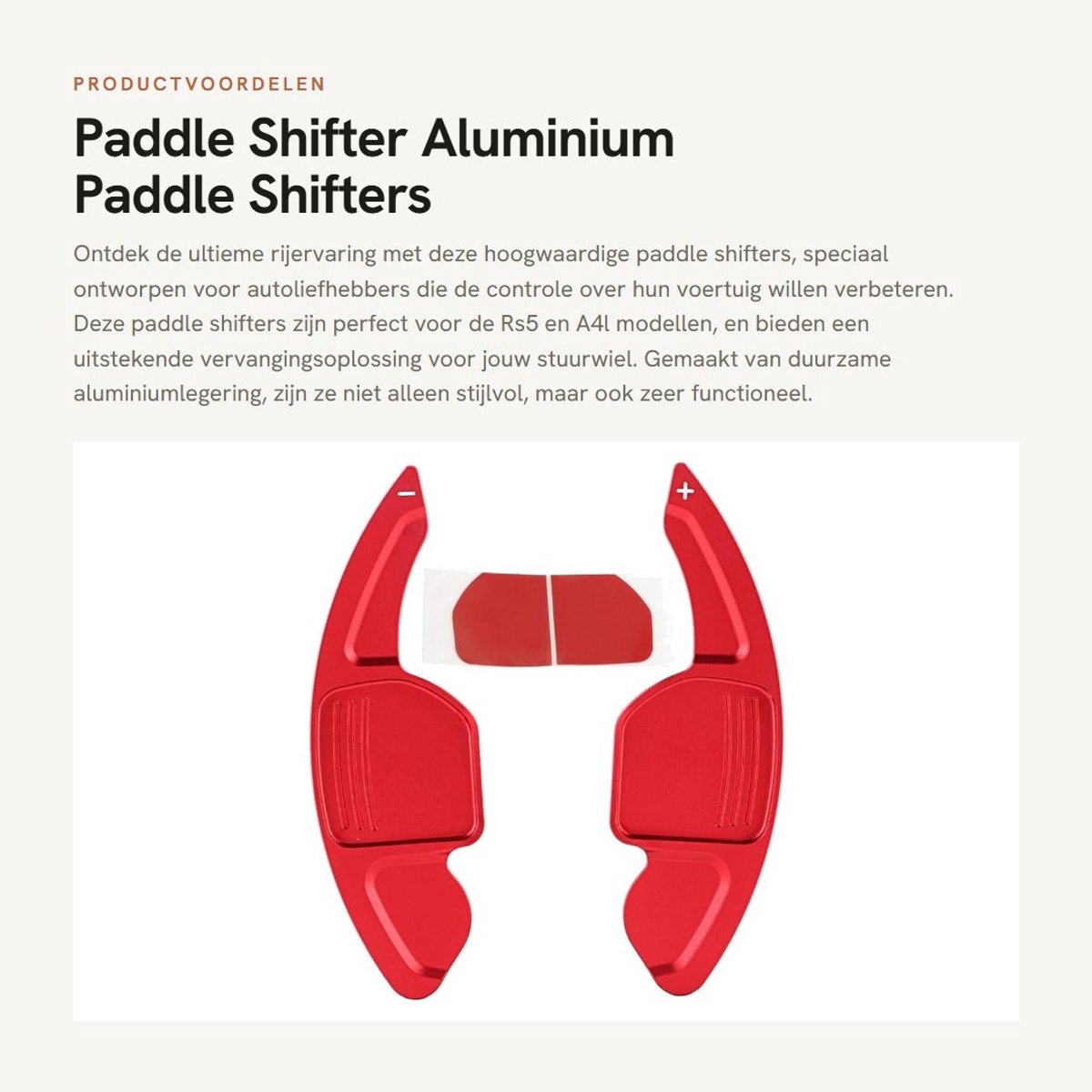 Dailygoods- Paddle Shifter Vervanging - Aluminiumlegering - Stuurwiel Paddles - 2 Stuks - Geschikt voor A4L/Rs5 - Professioneel Ontwerp - Stuurwielpaddles