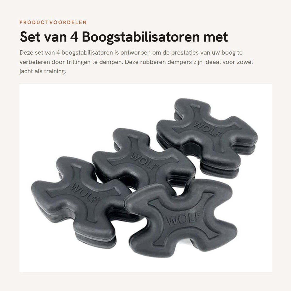 Dailygoods - Set van 4 Boogstabilisatoren met Trillingsdemper