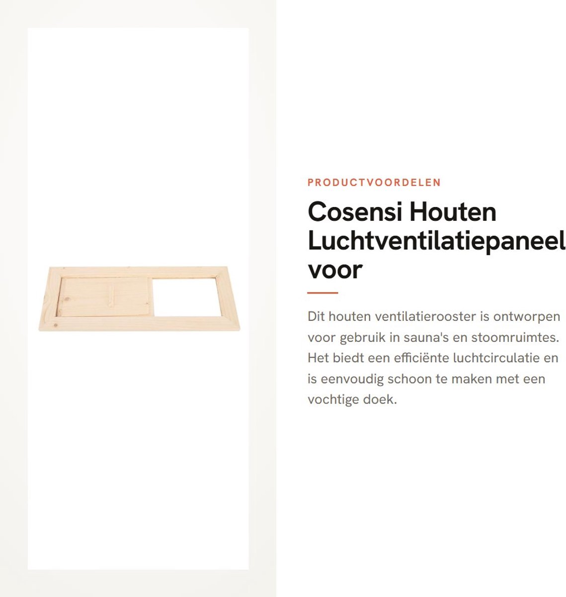 Dailygoods- Luchtventilatiepaneel Hout - Ventilatierooster - Sauna-accessoire - Ventilatie - Milieuvriendelijk - Eenvoudig schoon te maken