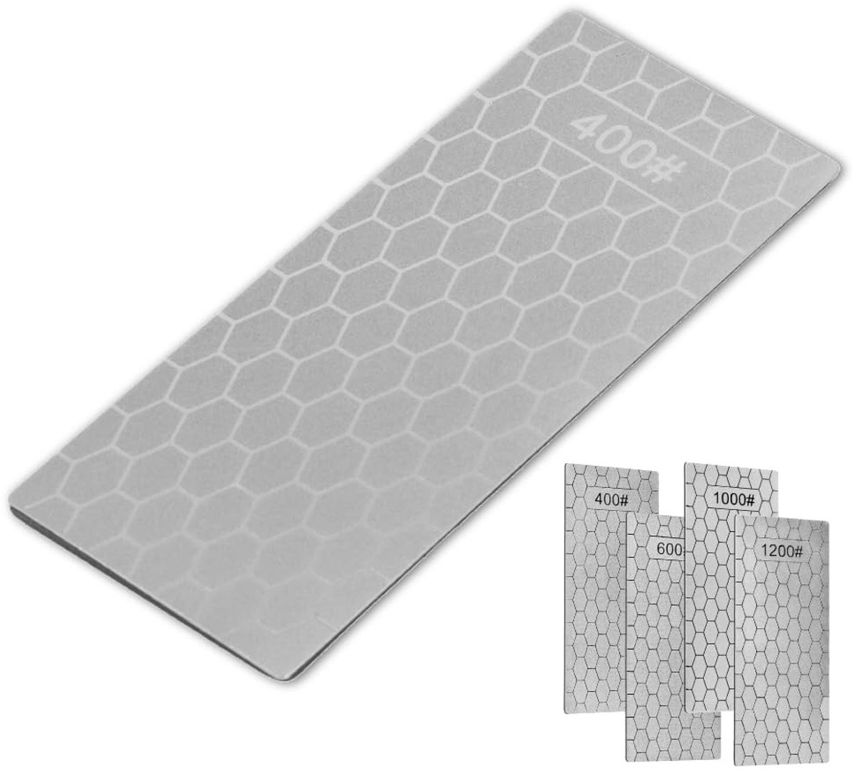 Dailygoods- Diamantslijpsteen - Rechthoekige Slijpsteen - Slijpsteen voor Messen - Keukengereedschap - Duurzaam - 400 Grit
