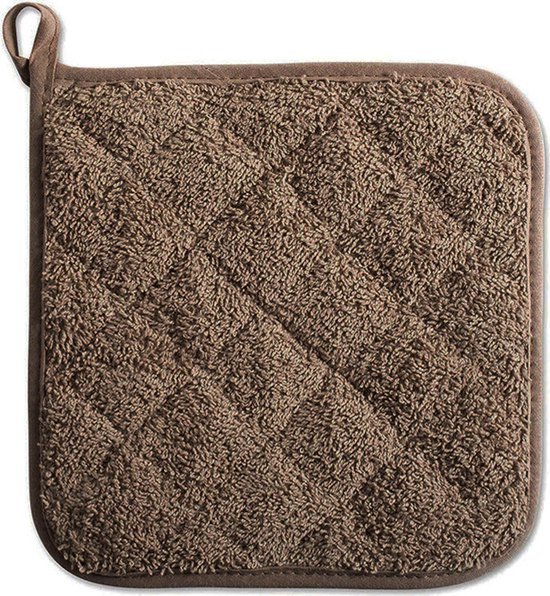 Lot de 5 - Maniques de cuisine résistantes à la chaleur, ensembles de maniques, sous-plats de four, maniques en éponge pour cuisiner et pâtisser - marron - 18*18cm