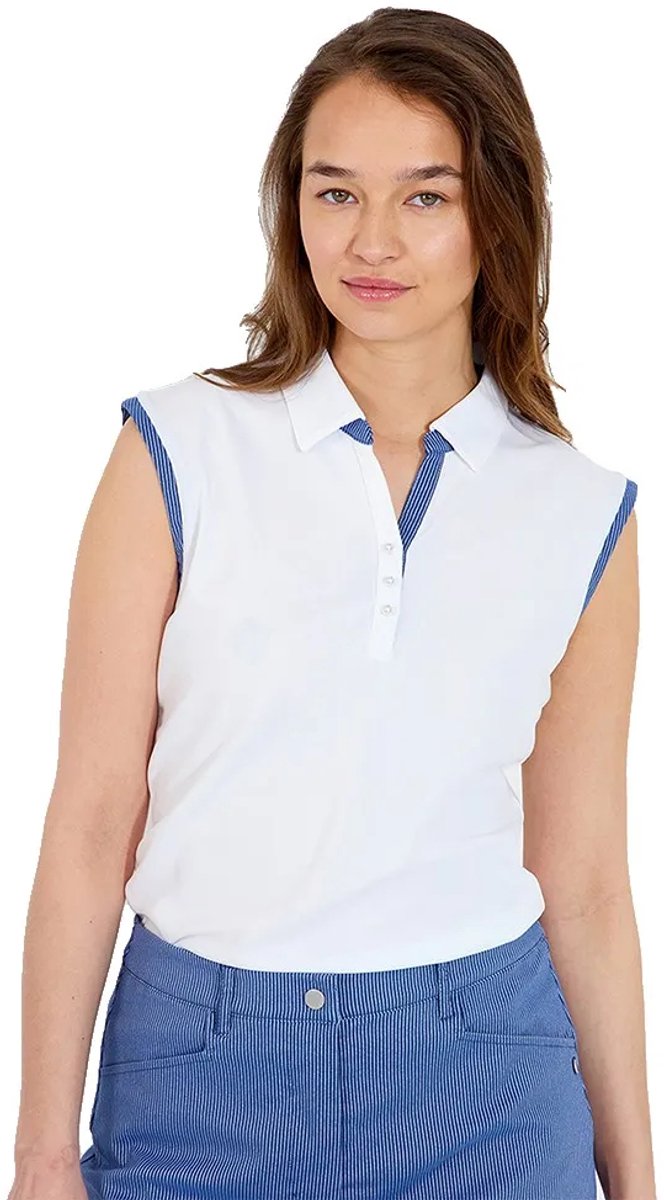 Abacus Golf Bovey Drycool Dames Mouwloos T-shirt Wit XL Vrouw