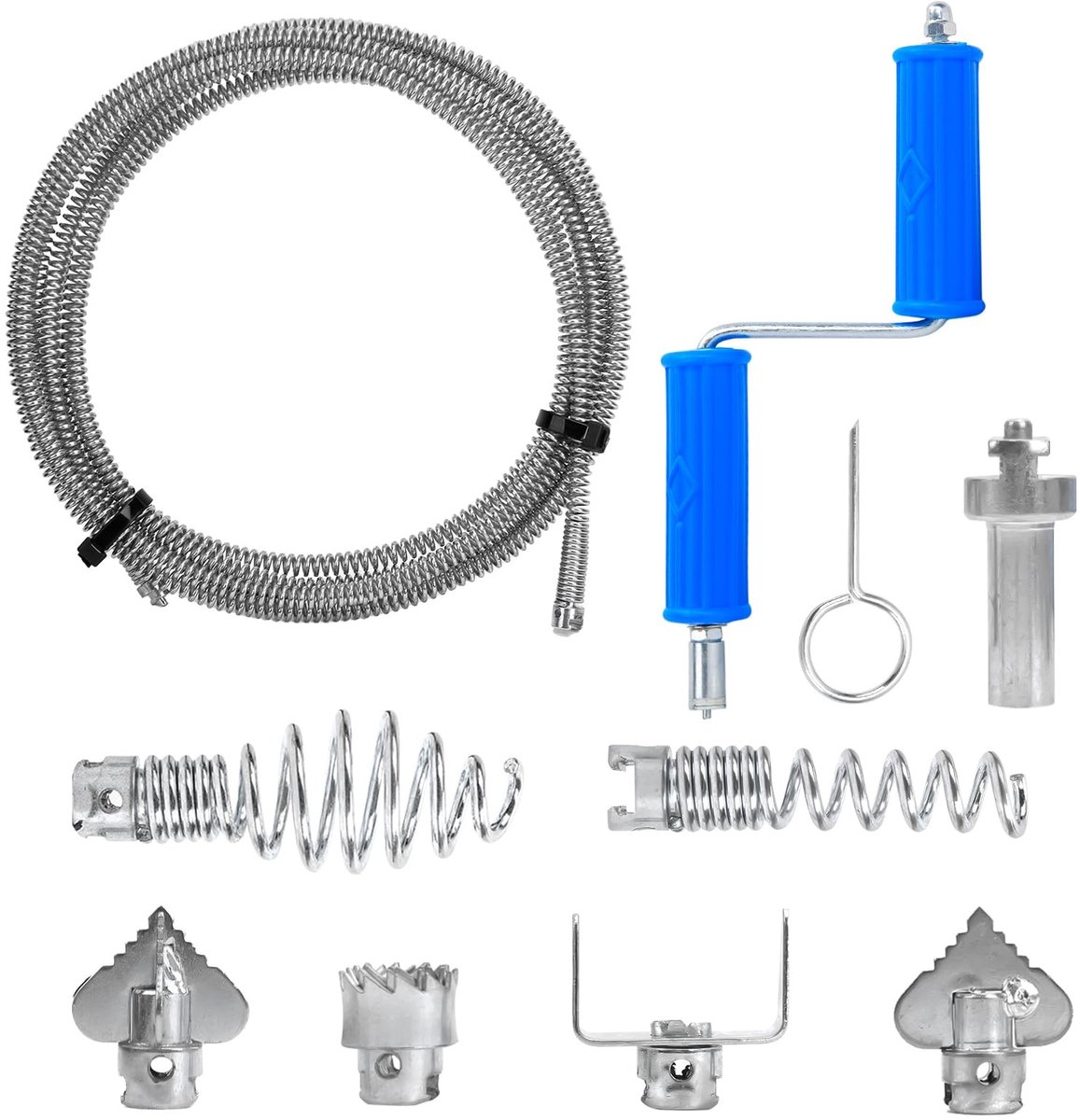 Dailygoods- Pijpreinigingsspiraal 5 m - Ontstoppingsveer - Ontstopper Afvoer - Gootsteenontstopper - Ontstopper Toilet - Schokbestendig