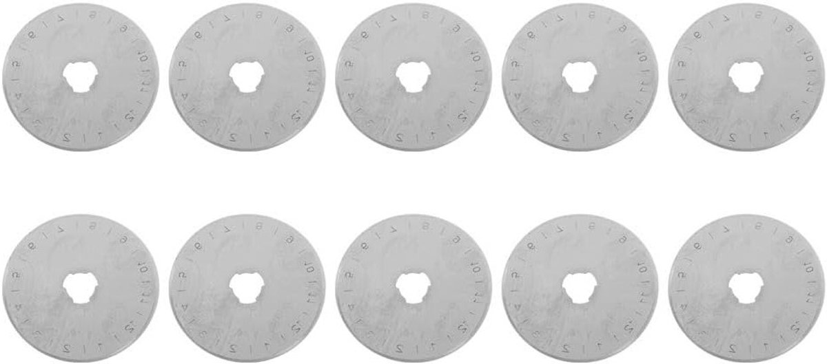 Vervangende Snijmesjes 45mm - Draaibare Snijbladen voor Papier, Stof, Leer en Tapijt - Handig en Duurzaam Snijgereedschap
