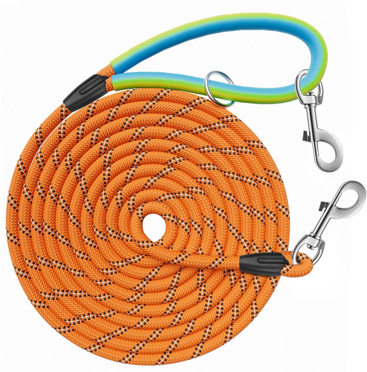 Dailygoods- Hondenriem 5 meter - Lange Hondenriem - Draaibare Haken - Reflecterende Draden - Zacht Rubber Handvat - Geschikt voor Kleine/Middelgrote/Grote Honden - Lange Hondenlijn