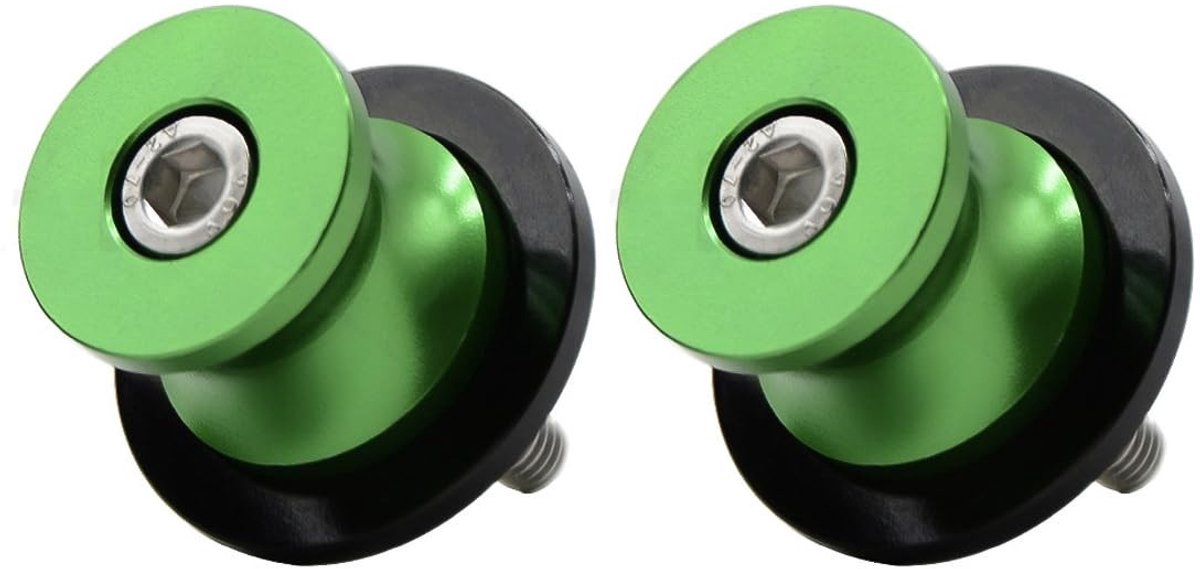 Dailygoods- Zijstandaardpen 10 mm - 2 Stuks - Aluminium - Groene Coating - Voor Sportfietsen/Strandfietsen - Verbeterde Stabiliteit - Motorpennen