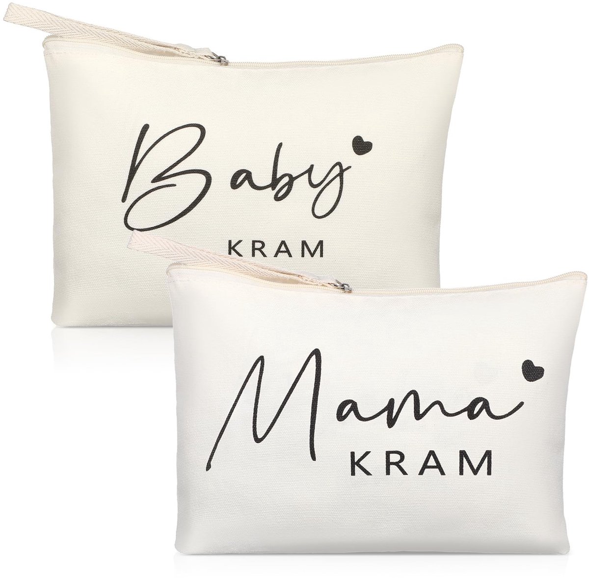 Solidchoice- Make-uptas met Ritssluiting - Make-uptas Klein - Make-uptas Dames - Make-uptas Organizer - 2 Stuks - Dubbelzijdig Design - Mamatas