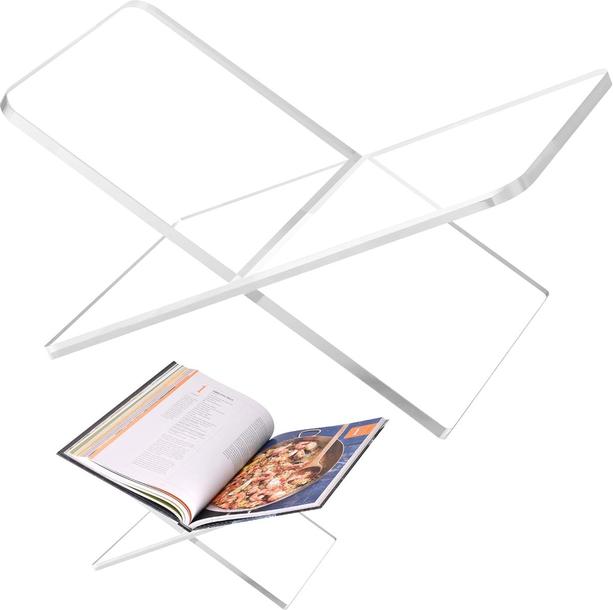KZQ Acryl boekenplank - Koranplank - Boekenplank voor op de salontafel - Receptenplank - Keukenrecepten - Woondecoratie - Decoratie voor de eettafel - 19 × 11 × 11cm Transparant