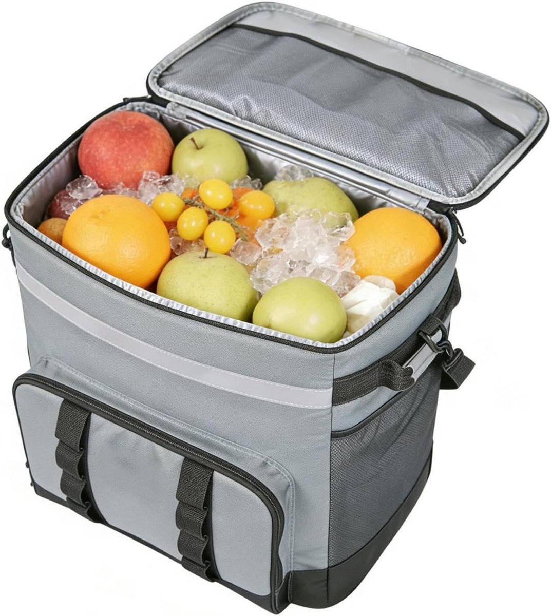 Draagbare Koeltas - Grote Koelbox - Outdoor Activiteiten - Met Soepele Wielen - 35 Liter - Donkergrijs