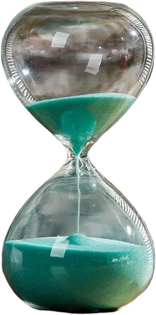 Zandloper Timer - Glas Zand - Tijd Beheer - Decoratief Ornament - 60 Minuten - Blauw