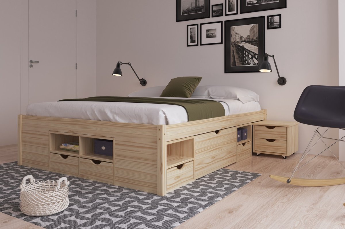Bed Xavier 180x200 - natuur