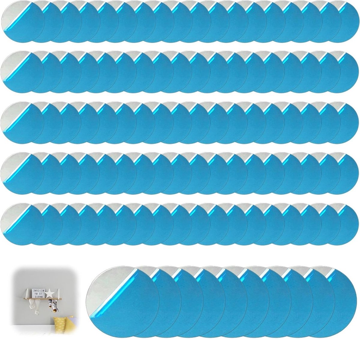 Zelfklevende metalen platen 20 mm diameter, 0.3 mm dik, sterke magnetische pads voor opslag, roestvrij en dun, ideaal voor organisatie en bevestiging