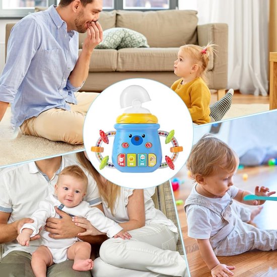 Muziek Babyfles - Rammelaar Speelgoed - Baby Amuseren - Zelfnivellerend - 13.7 x 4 x 11.7 cm - Multicolor — afbeelding 5