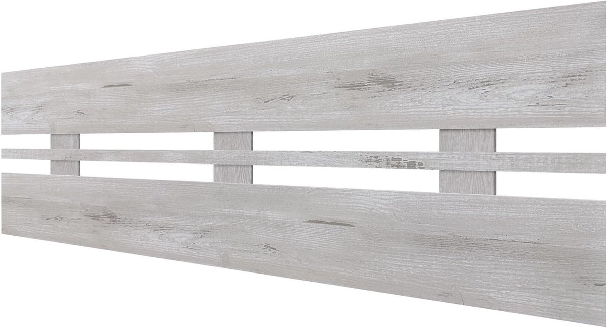 Hoofdbord Hout - Bed Decoratie - Slaapkamer Verfraaien - Gerecycled Materiaal - 150cm Breed - Arctisch Wit