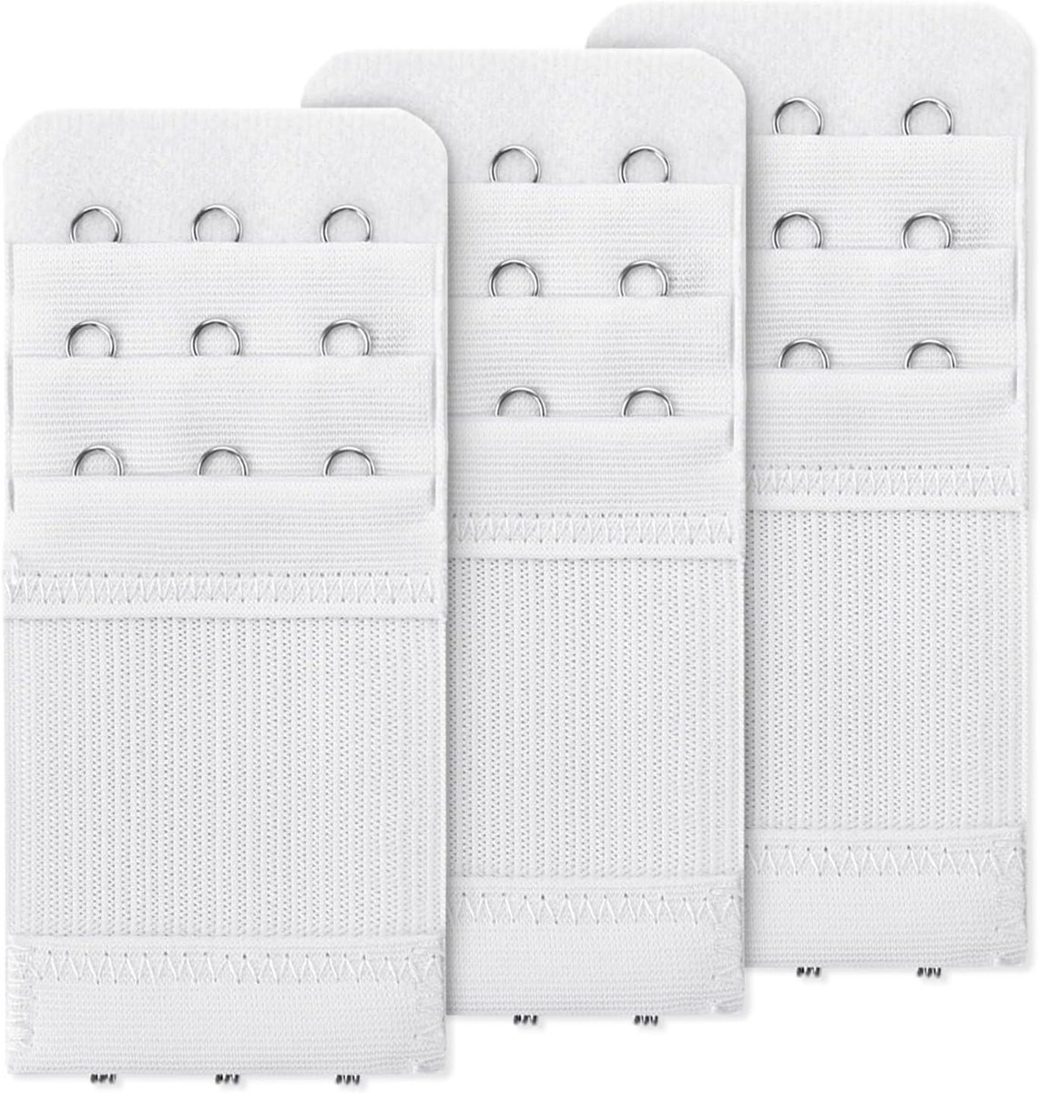 Comfortabele beha-extenders met 3 haakjes en 3 rijen - Set van 3 rekbare beha-verlengstukken voor dames
