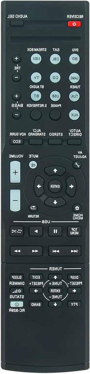 Vervangende Afstandsbediening - Universele Bediening - Home Cinema - Direct Klaar Voor Gebruik - 15 x 8 cm - Zwart