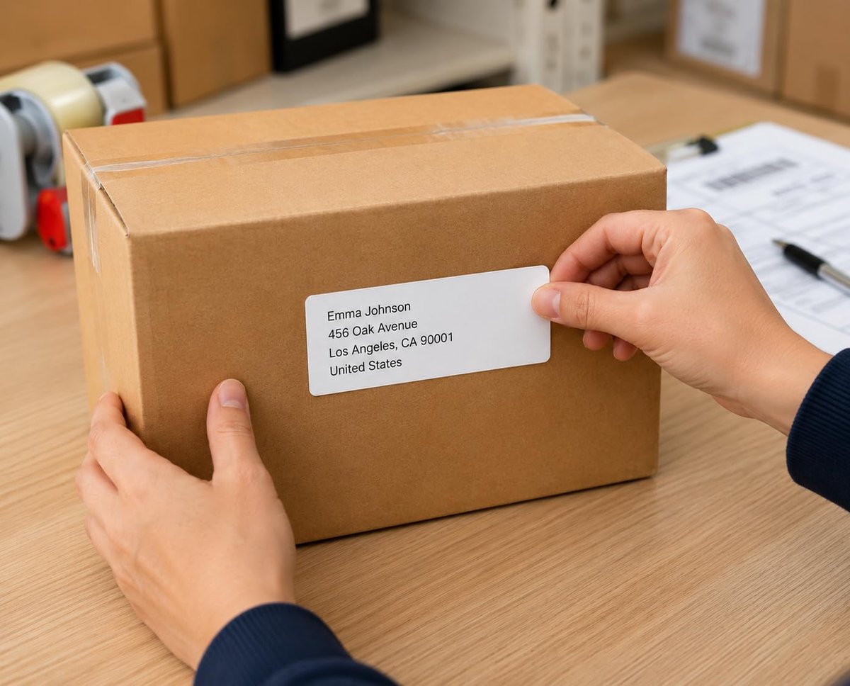 Verzendlabels op rol 89 x 36 mm - Zelfklevend - 250 Adresstickers voor verzending - Perfect voor magazijn en kantoor - ShopVlot