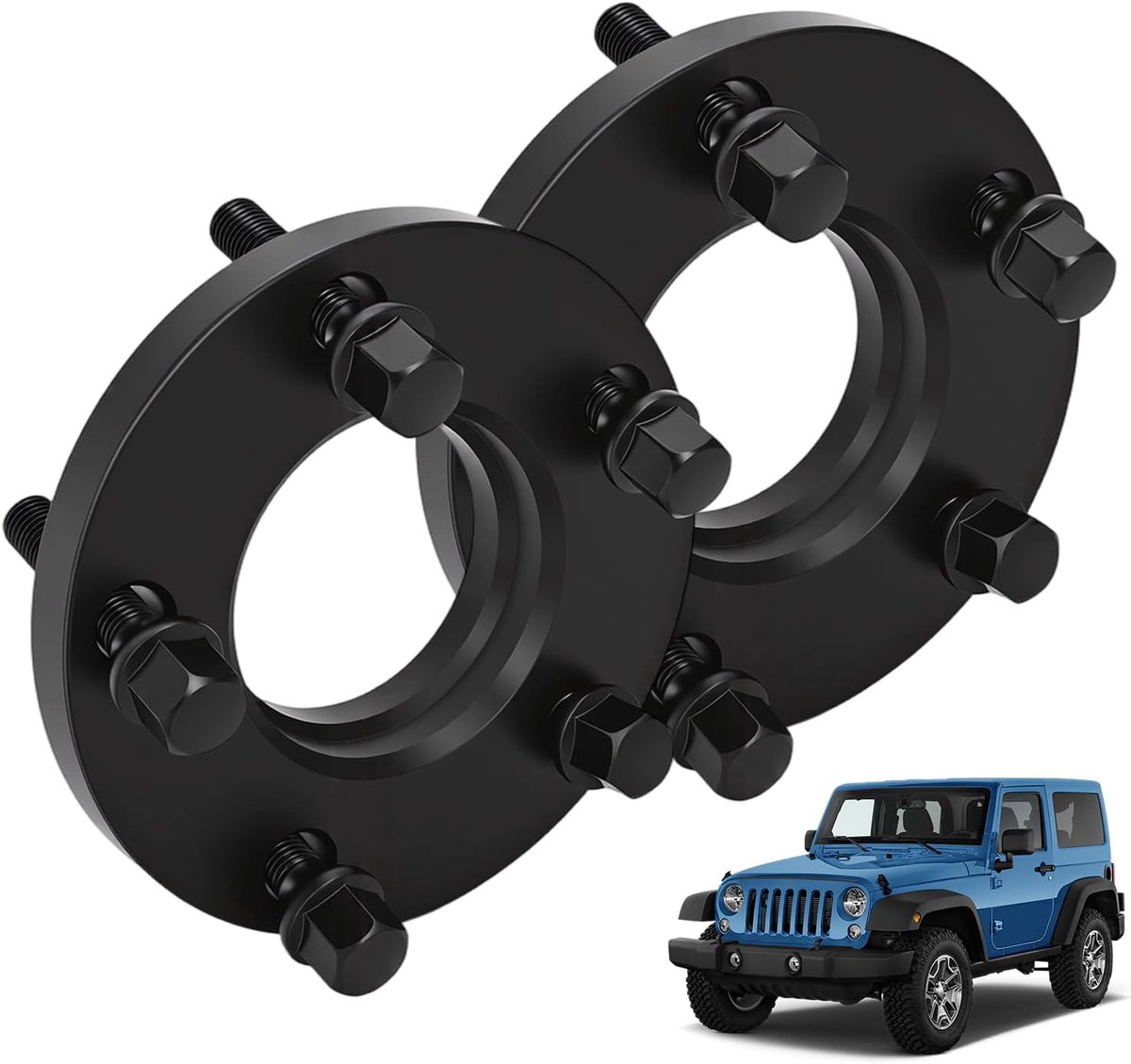 Track spacers 5 x 120 mm - 15 mm plate - M12 x 1.5 bouten - Verbeter rijstabiliteit - ShopVlot