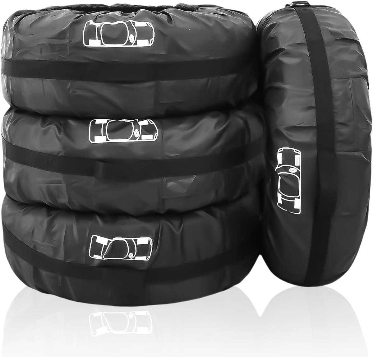 Set van 4 banden tassen 48-58 cm - waterdichte bandenhoes - universele bescherming - voor schoon transport - ShopVlot